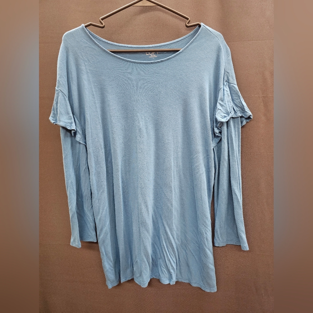 LOFT Soft Blue Long Sleeve Top